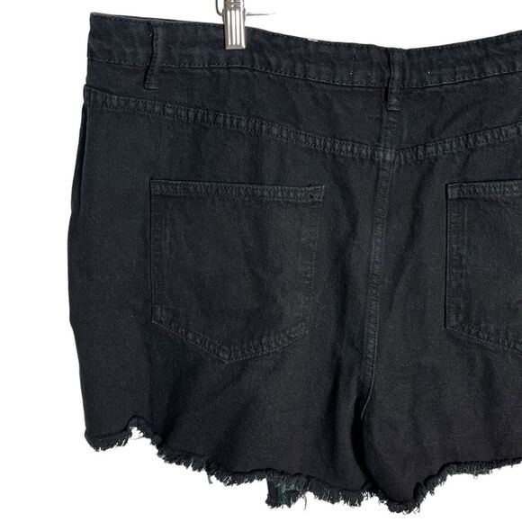 Women's Black Jean Skort/Denim Skort Distressed Women's Plus Size 20 NWT - Picture 7 of 8